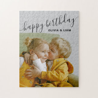 Quebra-cabeça Presente Personalizado para Gêmeos com Foto e Rote