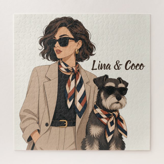 Quebra-cabeça "Presente Personalizado para Mãe de Cachorro" "Don (Vertical)