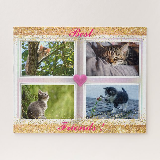 Quebra-cabeça Presente popular de gatos da família (Horizontal)