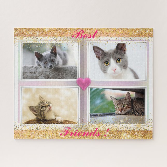 Quebra-cabeça Presente popular de gatos da família (Horizontal)