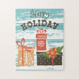 Quebra-cabeça Presentes de Natal de Férias Felizes