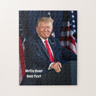 Quebra-cabeça Presidente Donald Trump - Escreva Seu Próprio
