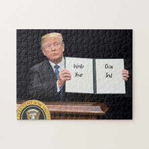 Quebra-cabeça Presidente Donald Trump - Escreva Seu Próprio Text
