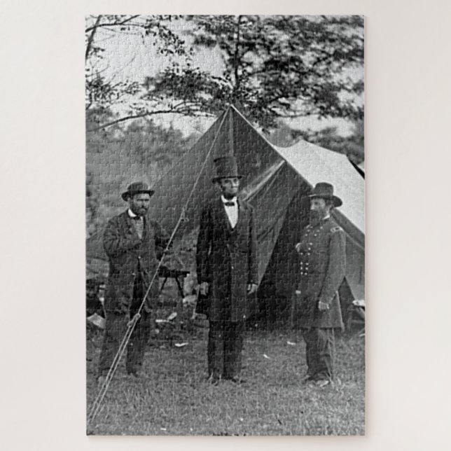 Quebra-cabeça Presidente Lincoln na Guerra Civil de Antietam Mar (Vertical)