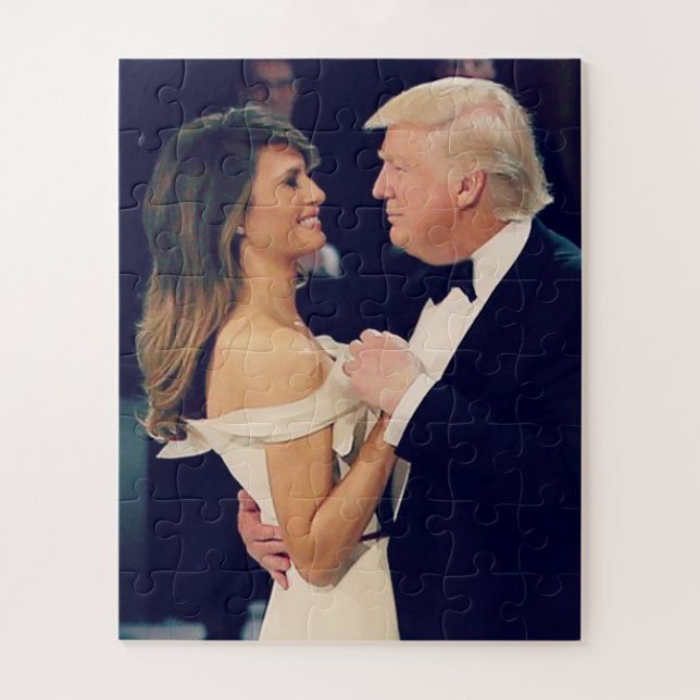 Quebra-cabeça Presidente Trump e Melania Dancing (Vertical)