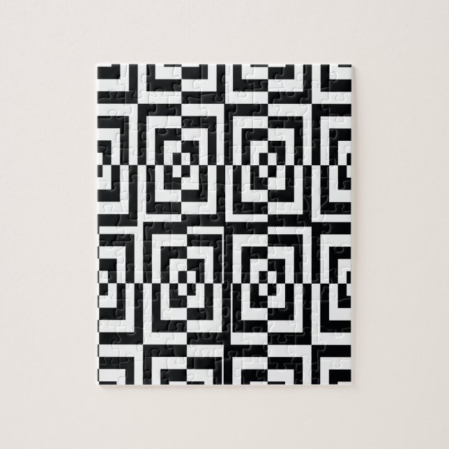 Quebra-cabeça Preto confuso holográfico (Vertical)