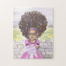 Quebra-cabeça preto da princesa Afro de Rapunzel