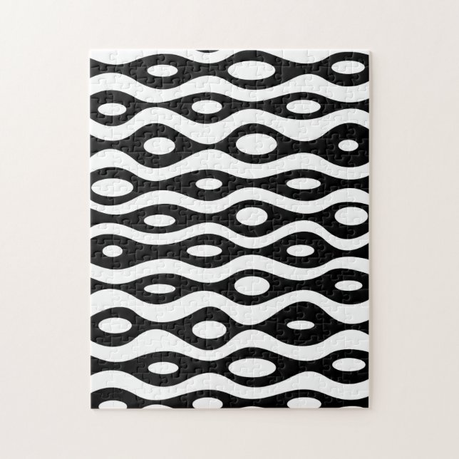 Quebra-cabeça Preto e branco orgânico (Vertical)