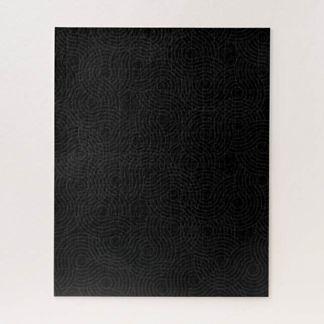 Quebra-cabeça Preto Sólido com Ilusões Geométricas de Cinzas Esc (Vertical)