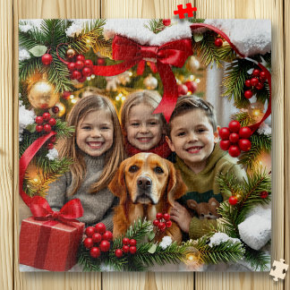 Quebra-cabeça Pretty Christmas Framed Personalized Photo