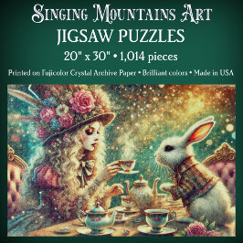 Quebra-cabeça Pretty Fantasy Alice and Rabbit Tea Party