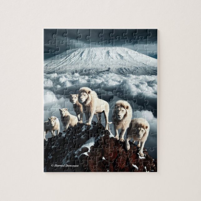 Quebra-cabeça Pride of white lions: puzzle (Vertical)