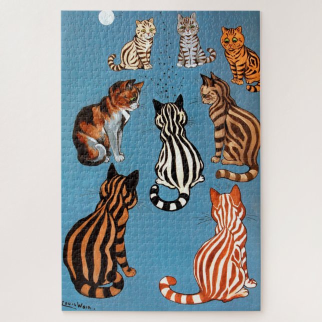 Quebra-cabeça Primadonna da noite, Louis Wain (Vertical)