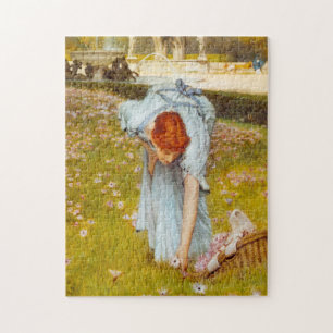 Quebra-cabeça Primavera de Lawrence Alma Tadema no jardim