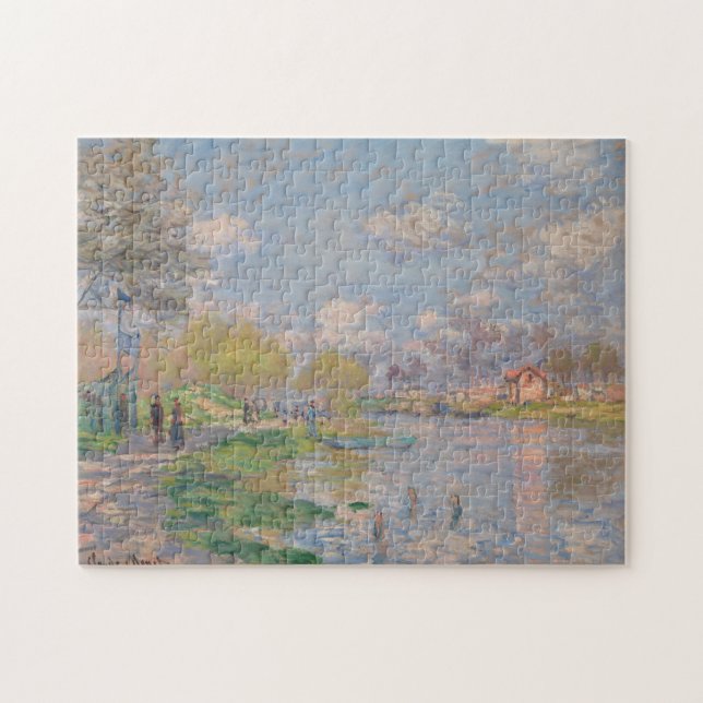 Quebra-cabeça Primavera do Sena por Monet Impressionist (Horizontal)