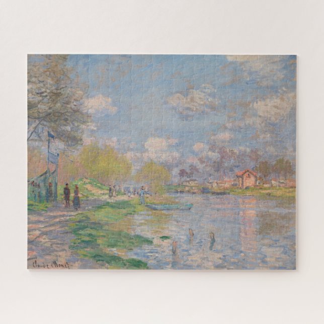 Quebra-cabeça Primavera do Sena por Monet Impressionist (Horizontal)