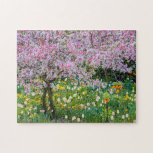Quebra-cabeça Primavera no jardim de Claude Monet