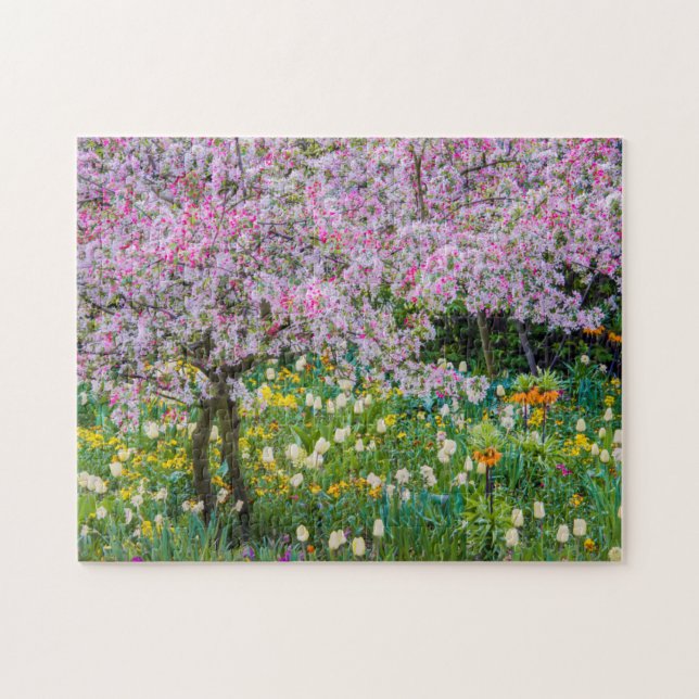 Quebra-cabeça Primavera no jardim de Claude Monet (Horizontal)