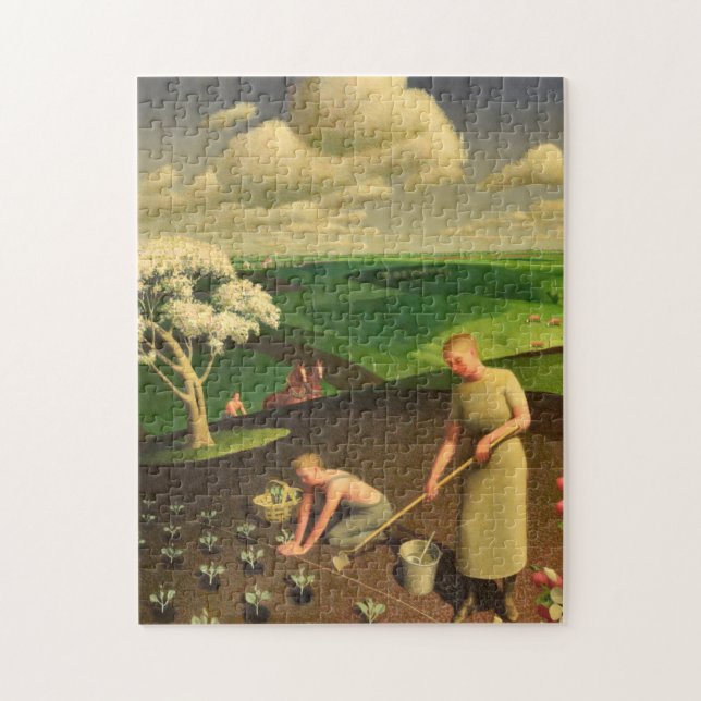 Quebra-cabeça Primavera no País por Grant Wood (Vertical)