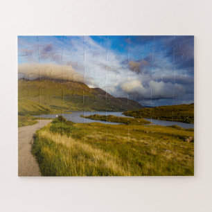 Quebra-cabeça Primavera Scottish Mountain Lake Landscape Highlan