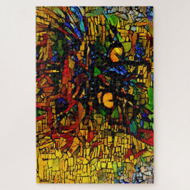 Quebra-cabeça Prin de arte colorida de gatos do mosaico