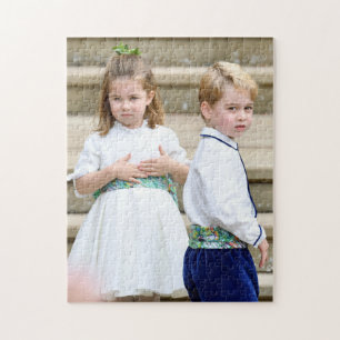 Quebra-cabeça Princesa Charlotte e príncipe George