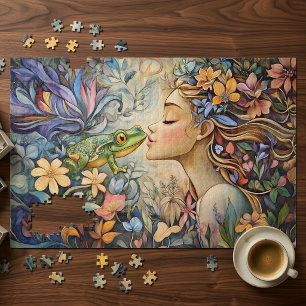 Quebra-cabeça Princesa de Conto de Fadas e Sapo Puzzle de 1014 P