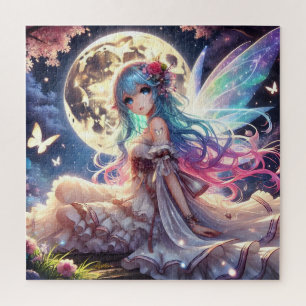 Quebra-cabeça Princesa de Fada de Lua de Anime, em Jardim