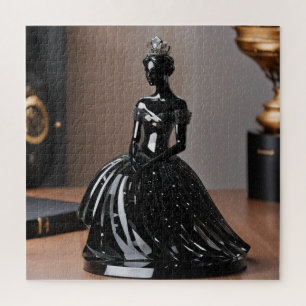 Quebra-cabeça Princesa de vidro cristal com vestido preto