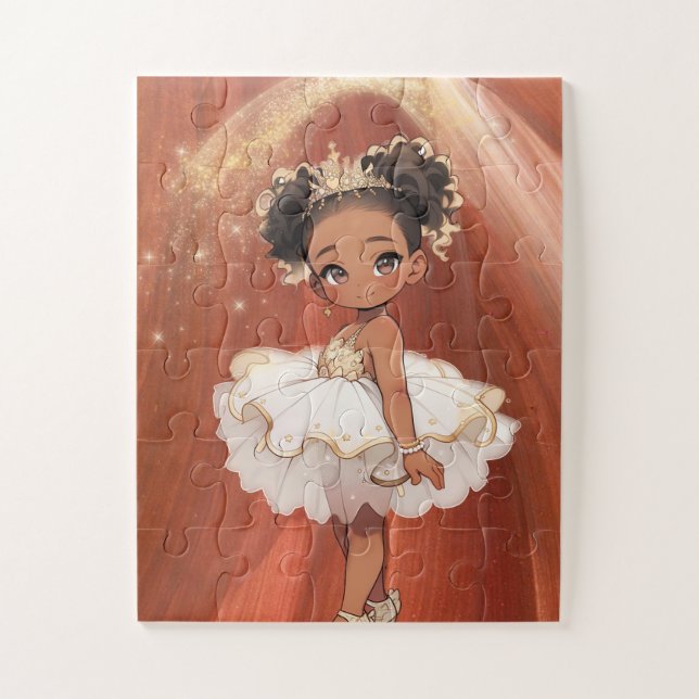 Quebra-cabeça Princesa Negra Americana Bailarina Jigsaw Puzzle (Vertical)