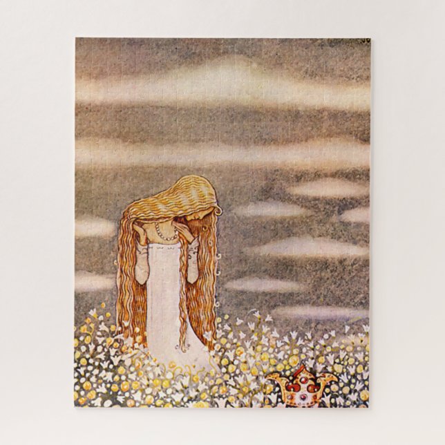 Quebra-cabeça “Princesa Tuvstarr” Aquarela de John Bauer (Vertical)