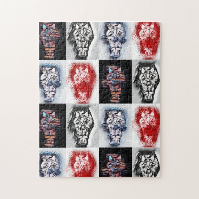 Quebra-cabeça Principais Tendências da Colagem de Artes com Cart (Vertical)