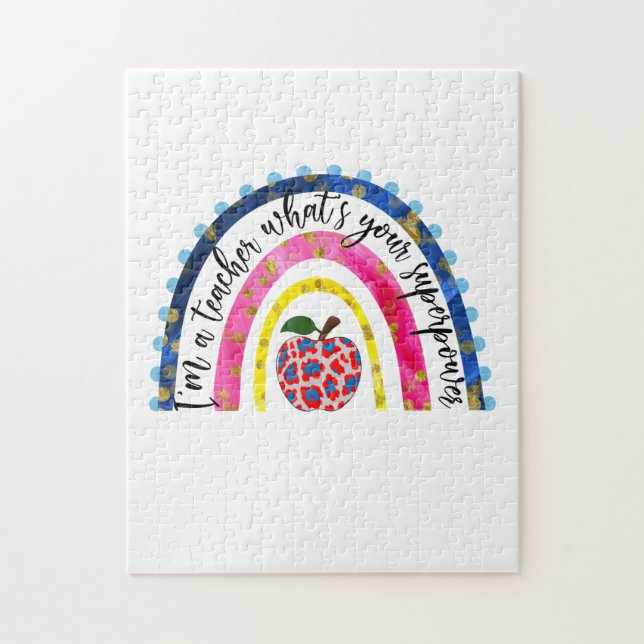 Quebra-cabeça Professora Arte Orgulhosa Sou Professora (Vertical)