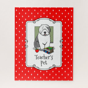 Quebra-cabeça Professora do Colégio Velha Cão Inglês (Cinza 1)