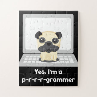 Quebra-cabeça Programador Pug