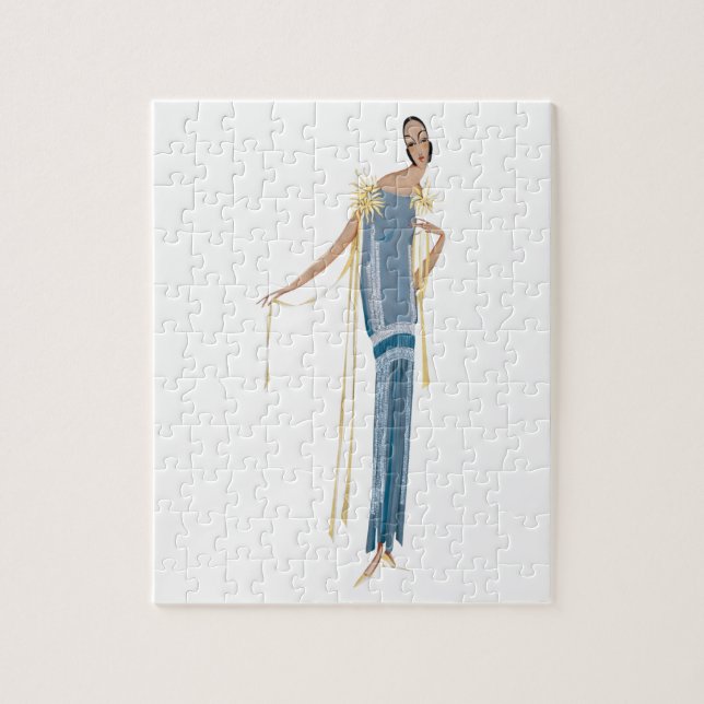 Quebra-cabeça Projet de robe, ete, l'accroche-coeur (1924). (Vertical)