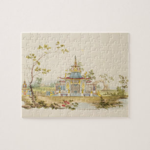 Quebra-cabeça Projete para um templo chinês, c.1810 (caneta &