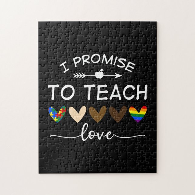 Quebra-cabeça Prometo Ensinar Orgulho LGBT Africano Ao Amor (Vertical)