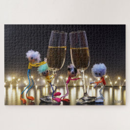 Quebra-cabeça Proostende Fubby's die wat te vieren hebben.