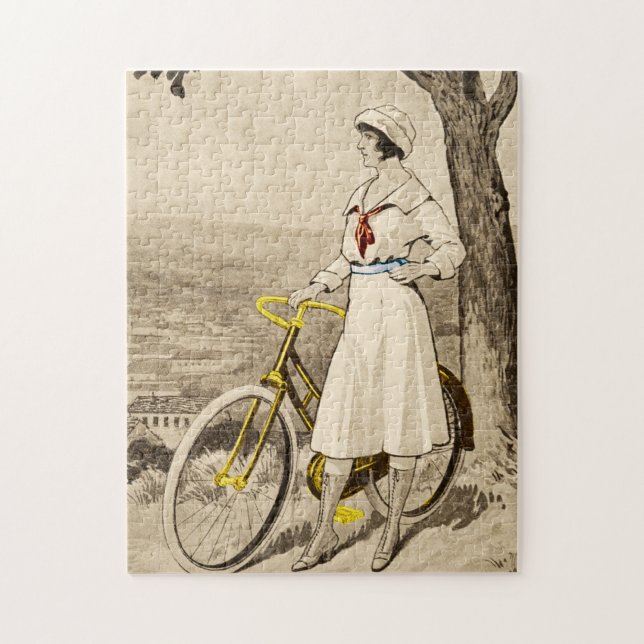 Quebra-cabeça Propaganda da bicicleta da mulher do 1920 do (Vertical)