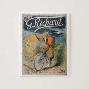 Quebra-cabeça Propaganda de poster "G. Richard Ciclo", Paris