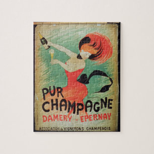 Quebra-cabeça Propaganda de poster "Pur Champagne", de Damery, E