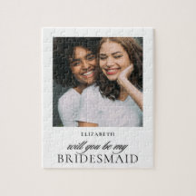 Proposta de Bridesmaid de Foto de Script Minimalis
