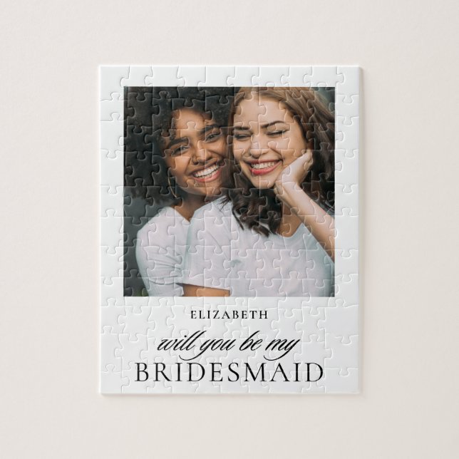 Quebra-cabeça Proposta de Bridesmaid de Foto de Script Minimalis (Vertical)