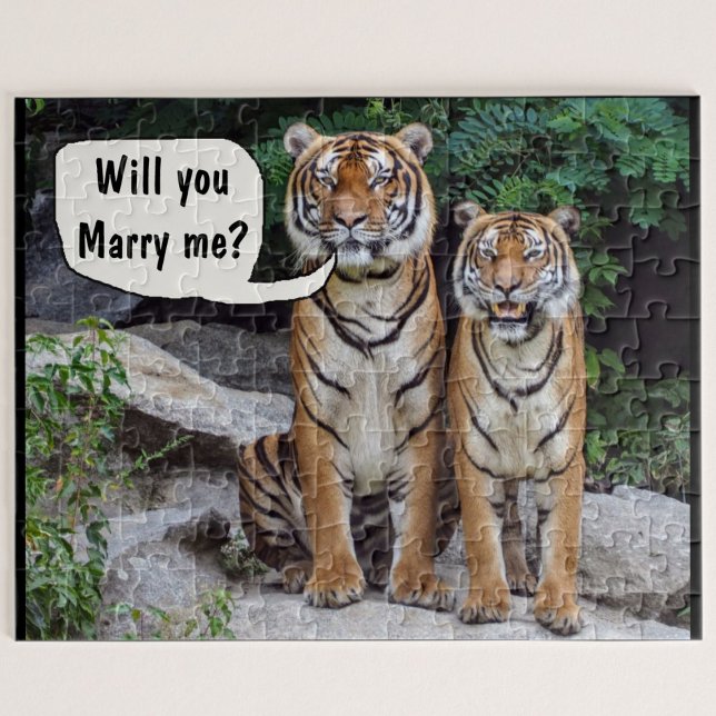 Quebra-cabeça Proposta de casamento de tigres-de-vidro (Tiger proposal
)