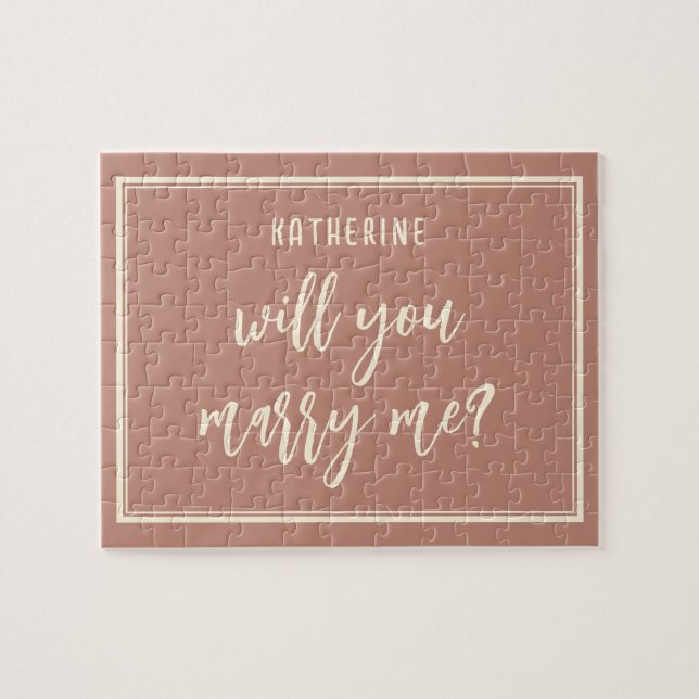 Quebra-cabeça Proposta de Casamento Elegante Você Me Casado (Horizontal)