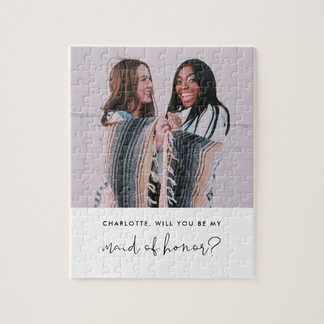 Quebra-cabeça Proposta mínima de Madrinha de casamento de fotos  (Vertical)