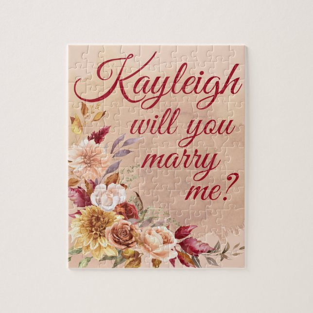 Quebra-cabeça Proposta Personalizada do outono Floral (Vertical)