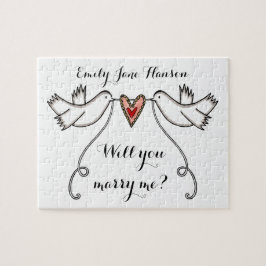 Quebra-cabeça Proposta Personalizada Você Me Casado