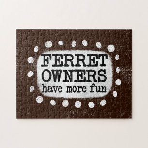 Quebra-cabeça Proprietários de Ferret se divertem mais com o Que